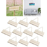 10pcs Unfinished Hanging Wood Signs, Blank Wood Sign Wood Plaque with Ropes for DIY Craft, Painting Writing HERCHR