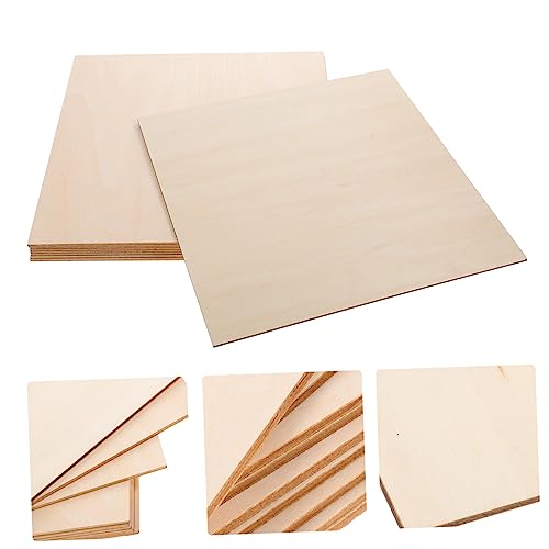 Anneome 10pcs Hand Painted Wood Panel Bamboo Fitted Sheet Wooden Signs Natural Wood Slices DIY Wooden Plank Blank Unfinished Basswood Sheets Basswood Anneome