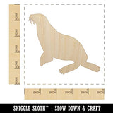 Sea Lion Solid Unfinished Wood Shape Piece Cutout for DIY Craft Projects - 1/4 Inch Thick - 4.70 Inch Size Sniggle Sloth