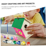 TEHAUX 1 Set House Lanyard Wind Chime kit Unfinished Arts Kits Kids Craft Wind Chime Ornament Wind Chime Pendant Decorations Wood Outdoor Child TEHAUX