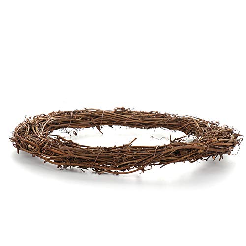 TRRAPLE 6Pcs Grapevine Wreath, Vine Branch Wreath DIY Crafts Rattan Wreaths Decorative Wooden Twig for Holiday Home Wedding Party Decor, 6 Inch - WoodArtSupply