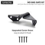 SANKINS Anti-Sag Gate Kits for Wooden Fence, Black Gate Support Cable Kit Hardware, Gate Sag Frame Kit Hardware for Wooden Fence, Wood Gate Door SANKINS