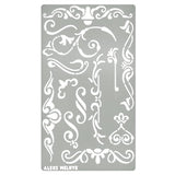 Aleks Melnyk No.4 Metal Journal Stencil, Wood Burning, Flowers and Vines, Ornament, Vintage, Stencil Patterns, Pyrography, Engraving, Template for Aleks Melnyk