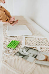 Farmhouse Baby Handprint & Footprint Picture Frame Kit - Rustic 9" x 11" Distressed Wood Photo Frame & Clay Keepsake for Newborns. Bonus Stencil for Baby Mushroom