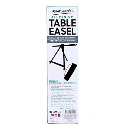 Mont Marte Signature Tabletop Easel with Wings, Holds Canvases up to 20in (50cm) in Height, Angle Adjustment, Includes Carry Bag - WoodArtSupply