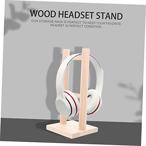 SUPVOX Headphone Stand Wooden Headset Holder Wooden Earphone Headphones Stand for Desk Headset Storage Rack Headset Holder Stand Desk Earphone Stand SUPVOX