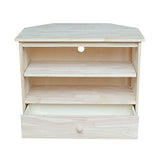 International Concepts Mission Corner TV Stand, Unfinished IC International Concepts