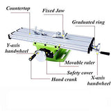 Mini Milling Machine Work Table Vise Portable Compound Bench X-Y 2 Axis Adjustive Cross Slide Table , for Bench Drill Press 12.2inches-3.54" (310mm Drealin