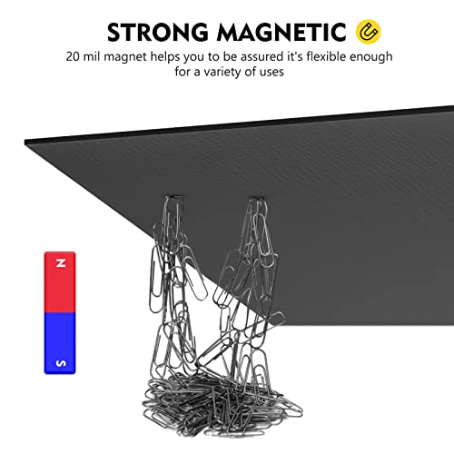 Magicfly Magnet Adhesive Sheets 8 x 10 Inch, 15 Pack Flexible Magnetic Sheets for Photos, Crafts and Die Storage, Easy Peel & Stick Magicfly