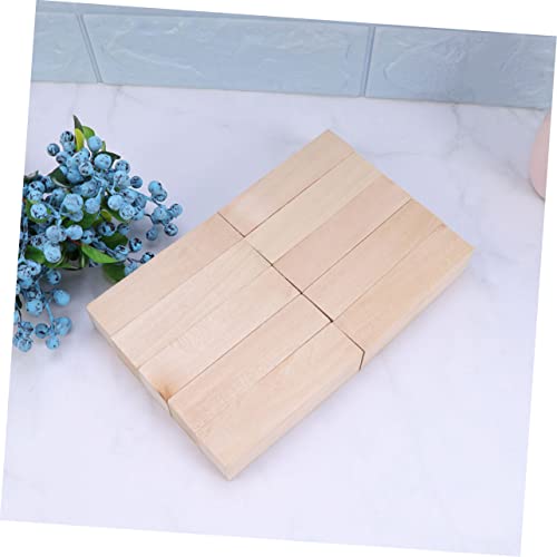 VILLCASE 40 pcs Natural Wood Blocks Small Wood Block Unfinished Wood Cubes Whittling kit Whittling Wood Unfinished Wood Sign Block Wood Blocks for VILLCASE