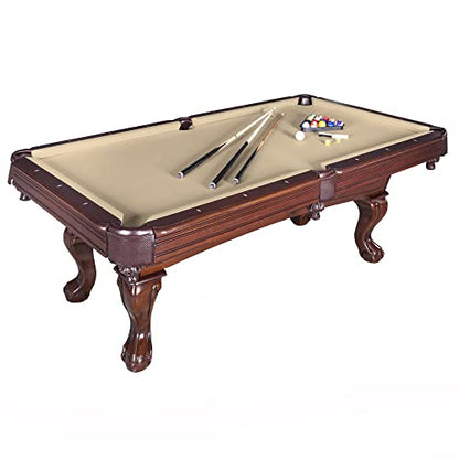 Augusta 8-ft Pool Table - Walnut Finish with Camel Felt - WoodArtSupply