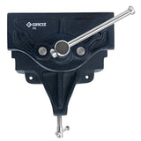 Groz Portable Woodworking Vise, 6-Inch, Clamp on or Bolt to Bench, Cast Iron with "Toe-in" Feature (39006) Groz
