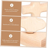 Yardenfun 2pcs Christian Cross Stand up Cross Desktop Cross Decorations Crucifix Handheld Cross Jesus Cross Charms Wooden Cross Ornament Wood Cross Yardenfun