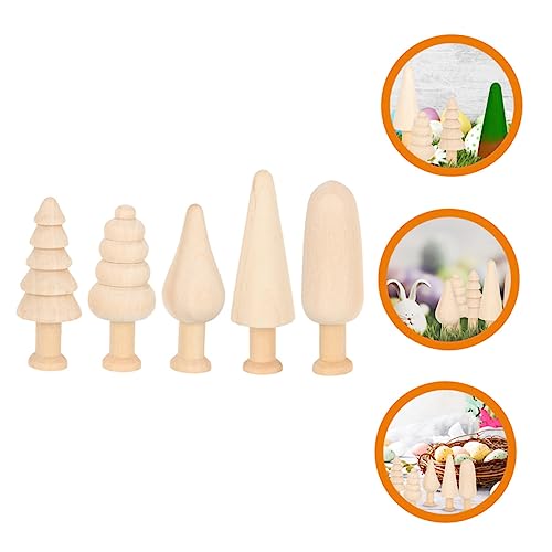 Operitacx 5pcs Toys for Kids Kid Toy Kids Toys Toy's for Kids Toy for Kids Wooden Mini Tree DIY Trees DIY Supplies Unfinished Wood Christmas Trees Operitacx