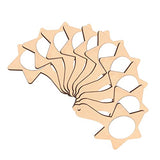 Healifty 10pcs Small Wooden Mirror Unfinished Mirror Craft DIY Makeup Mirror Princess Mirror Handheld Unfinished Cosmetic Mirror Wooden Princess Healifty