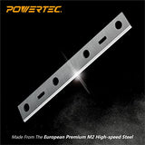 POWERTEC 6 Inch Jointer Blades for Porter Cable PC160JT Jointer, Replacement for PC37072 Jointer Knives, Set of 2 (148015) POWERTEC