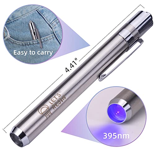 LET'S RESIN UV Resin Kit with Light, Bonding&Curing in Seconds, 30g UV Resin Kit with UV Flashlight for Welding, Jewelry UV Glue Adhesive for Plastic LET'S RESIN