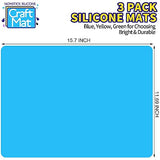 LEOBRO Silicone Mat, 3 PCS Silicone Mats for Crafts, Playdough Mat, Silicone Craft Mat for Resin Molds, Clay Mat, Nonstick Silicone Sheet Mat for LEOBRO