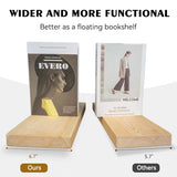 BGMG Wood Floating Shelves 24 inch, Wide Rustic Wooden Wall Shelves for Bathroom Living Room Bedroom Kitchen Farmhouse Set of 2-24x 6.7 x1.25 inch- BGMG