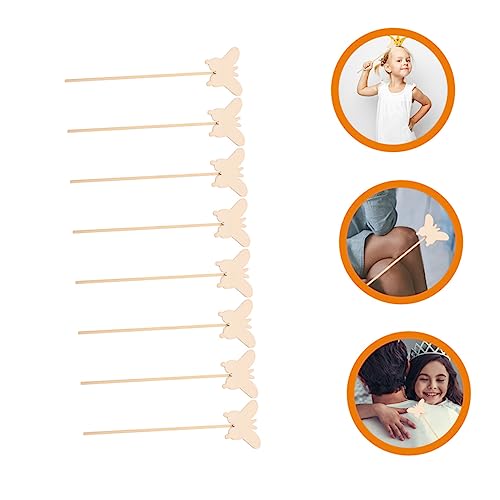 Operitacx 8pcs Wand Unfinished Fairy Wands DIY Fairy Wand Princess Wand Unfinished Fairy Sticks Princess Crafts Kid Toys for Girls Fairy Wands for Operitacx