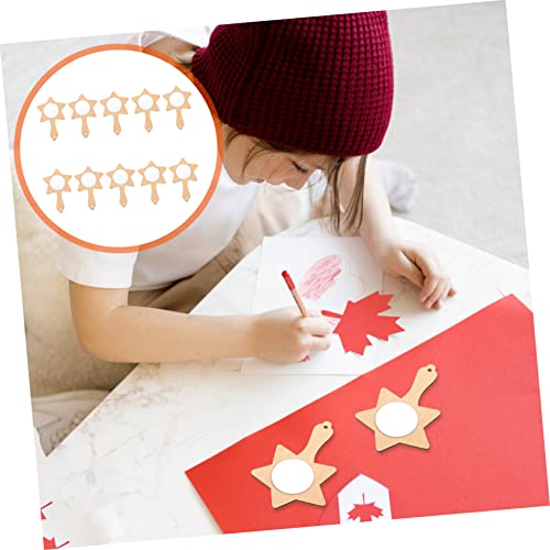 Operitacx 10pcs Small Wooden Mirror Table Top Mirror Travel Makeup Mirror Educational Toys Shatterproof Mirror for Kids Mini Mirrors for Crafts Operitacx