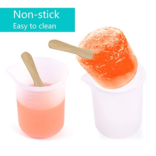 Coopay 12 PCS 100 ml Silicone Measuring Cups for Resin Non-Stick Mixing Cups Glue Tools, Precise Scale for for Resin DIY Craft Jewelry Making Coopay
