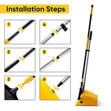 Yocada Heavy Duty Broom and Dustpan Set Commercial Outdoor Indoor 2+1 Perfect for Courtyard Garage Lobby Mall Market Floor Home Kitchen Room Office Yocada