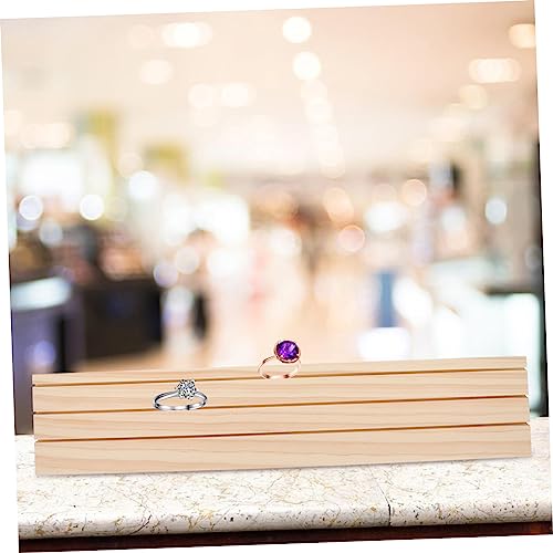 Holibanna jewelry display stand Bracelet Holder Shelves Wood Showcase Portable Earring Display Holder Merchandise Solid Organizer Unfinished Ring Holibanna