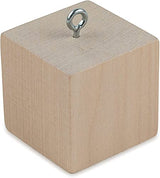 Unfinished Christmas Tree Ornaments with Screws 1-3/4-inches, Pack of 6 Pre-Drilled Cubes, Wooden Blocks for Crafts & DIY Decor, by Woodpeckers Woodpeckers