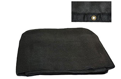 Mytee Products 12'x20' Black 70% Shade Mesh Tarp for Outdoor w/Grommets - 6 Oz Extra Durable Heavy Duty Mesh Tarps for Dump Truck, Rolloff Trucks - Mytee Products