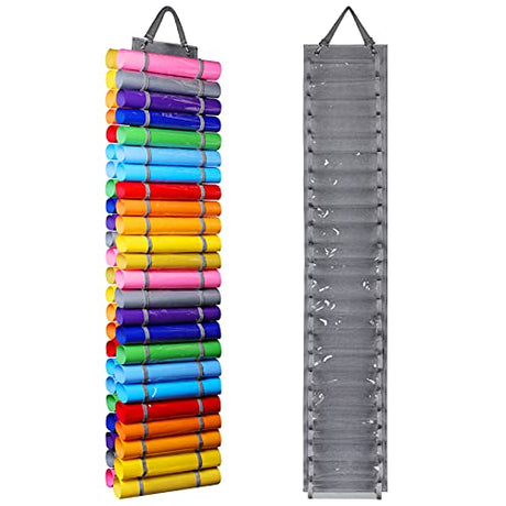 AROUY Vinyl Storage Organizer - Vinyl Roll Holder Wall Mount/Over The Door, Craft Vinyl Storage Rack, Hanging Organizer Storage with 48 Roll AROUY