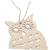 NOLITOY 1 Set Owl Wood Chips Decor DIY Wood Craft Owl Wood Slices DIY Wood Boards Halloween Adorn Unfinished Wood Slices Halloween Cutouts DIY Wood NOLITOY