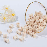 OLYCRAFT 300PCS Wooden Spools for Crafts 1/2 x 1/2 Inch Mini Unfinished Wooden Spools Natural Wooden Spools Wire Weaving Bobbins Wooden Natural OLYCRAFT