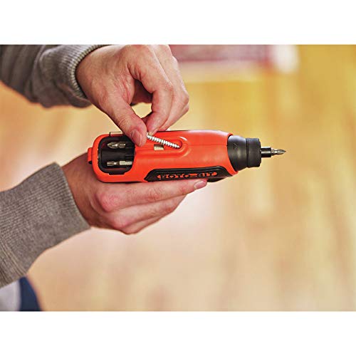 BLACK+DECKER 4V MAX Cordless Screwdriver with Bit Storage, 180 RPM, Battery Included (BDCS50C) BLACK+DECKER
