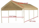 10X20 Heavy Duty Beige Canopy Top Cover with Valance Event Structure DAY STAR SHADES