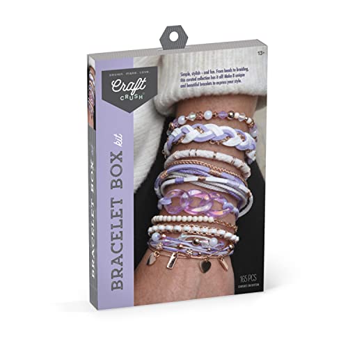 Craft Crush Bracelet Making Kit (Lilac) - Friendship Bracelet Maker Set - DIY Craft & Jewelry Making Kit for Kids, Teens, Tweens & Adults - Makes 8