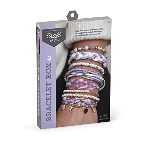 Craft Crush Bracelet Making Kit (Lilac) - Friendship Bracelet Maker Set - DIY Craft & Jewelry Making Kit for Kids, Teens, Tweens & Adults - Makes 8 - WoodArtSupply