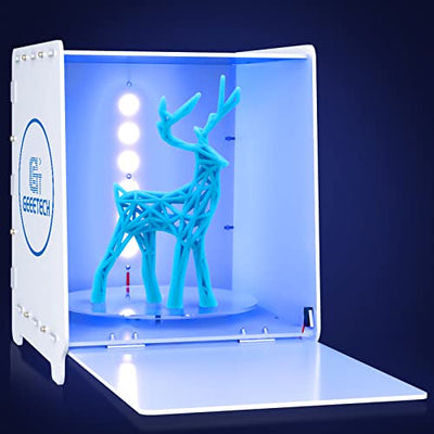 Geeetech UV Resin Curing Box with 360° Turntable 405nm UV Curing Light Station for UV Models Intelligent Time Control UV Cure Station Suitable for