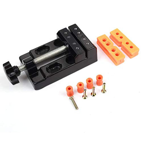 Z-COLOR Mini Flat Clamp Table Jaw Bench Clamp Mini Drill Press Vice Opening Parallel Table Vise DIY Sculpture Craft Carving Tool Z-Color