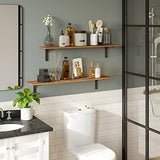 DINZI LVJ Long Wall Shelves, 39.4Inch Wall Mounted Shelves Set of 2, Extra Large Wall Storage Ledges with Sturdy Metal Brackets for Living Room, DINZI LVJ