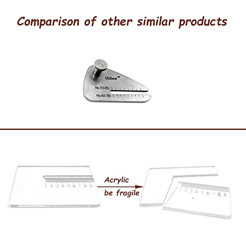 Hisew- Leather Stitching Punch Aid Pulling Plate and Scissor Kit, Diamond Lacing Chisel or Pricking Iron Aid Mate, Leather Craft Work Tools Hisew