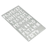 Aleks Melnyk No.483 Metal Stencil, Elder Futhark and Anglo-Saxon Runes 0.8in, Ancient Alphabet, Sigil Magic Alphabet Stencil 1 PC, Template Wood Aleks Melnyk