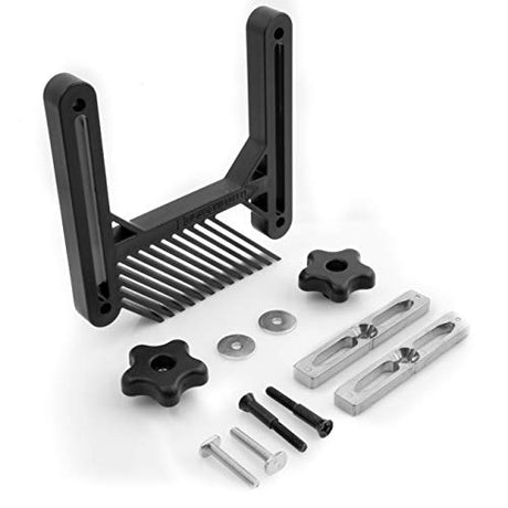 Fulton Single Deluxe Featherboard with Aluminum Miter Lock Bar and T Bolt Hardware for Track or Miter Slot Mounting Ideal for Table Saws Router Fulton