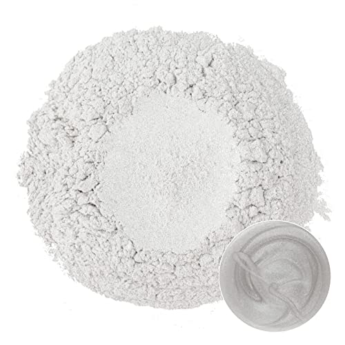 Shining Pearl White Mica Powder - SEISSO Mica Powder for Epoxy Resin (1.76oz/50g Bottle), Dye for Resin Crafting, Soap Making, Paints, Bath Bomb, SEISSO
