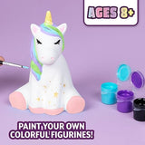 TULIP All-in-One Daydream 2 Figure Ceramic Painting Kit, Unicorn & Rainbow Value Pack, 2 Paint Your Own Figurines 12 Paints, 2 Paintbrushes, Kids TULIP