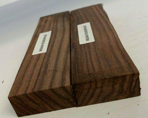 1 Pc of 1-1/2" x 3/8" x 5" Rosewood Lumber Blank DIY Material for Knifemakers Book Match