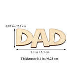 30 Pcs Little DAD Wood Crafts DIY Cutout Wooden Slices Embellishments Gift Unfinished Wood Ornaments for Happy Father's Day Daddy's Birthday Party Creaides