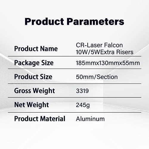 Creality Falcon Extra Risers for Laser Engraver, 12 Pcs Support Column Increase 6" Hight for Laser Engraver Machine - WoodArtSupply