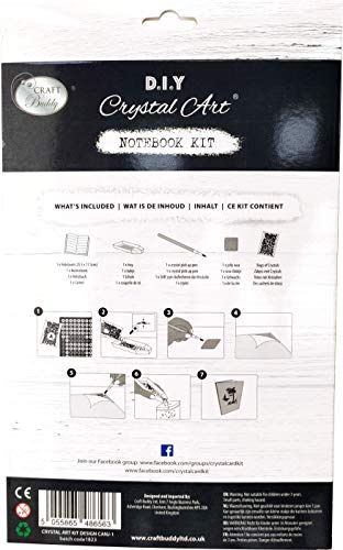 Crystal Art Diamond Painting Notebook - Wild Horses Notebook Kit - Create a Sparkling Notebook Cover using Crystals - For ages 8 and up Crystal Art