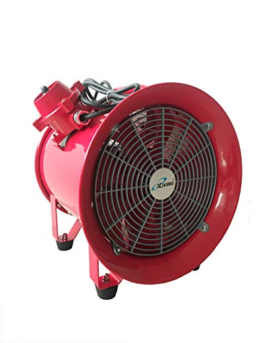 iLiving - ILG8EF12EX Explosion Proof Utility High Velocity Blower, Fume Extractor, Portable Exhaust and Ventilator Fan, Air Ventilation with 2720 iLiving